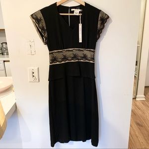 Black Nougat London dress with lace detail